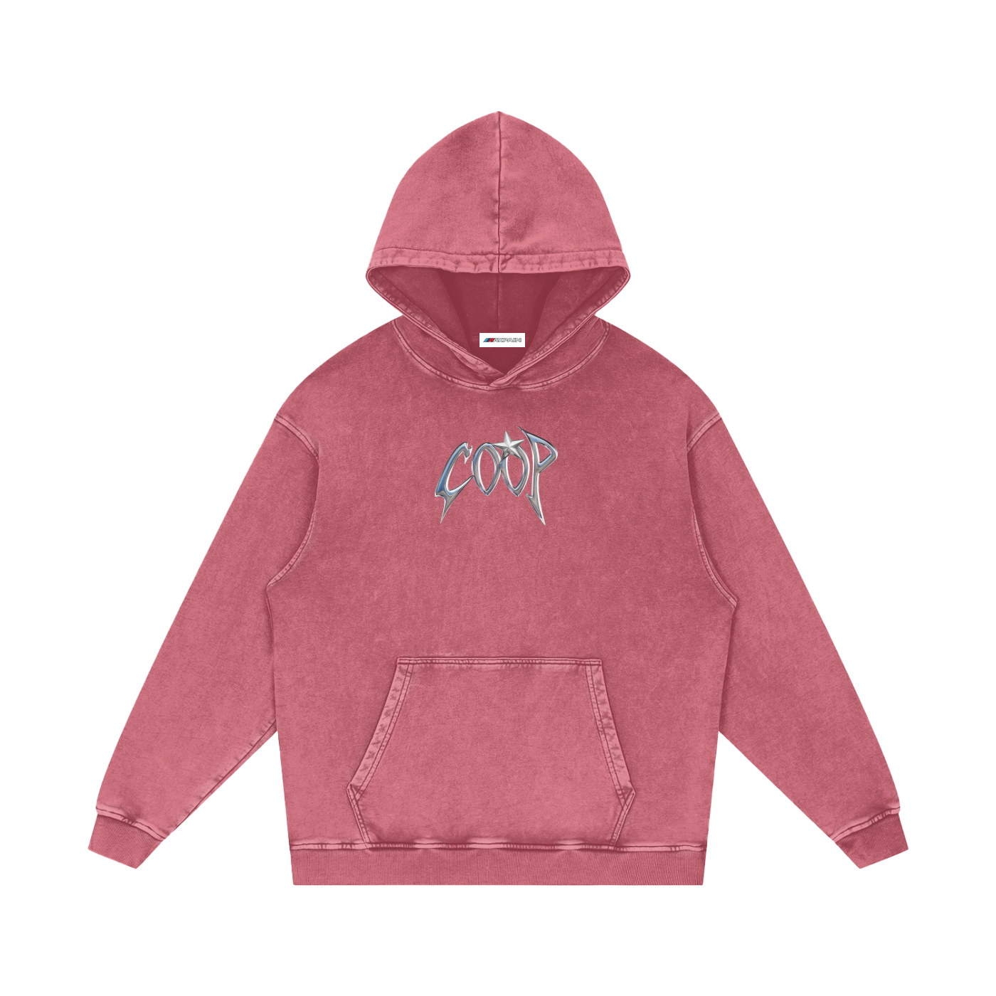 Snow Washed Loose Cotton Hoodie