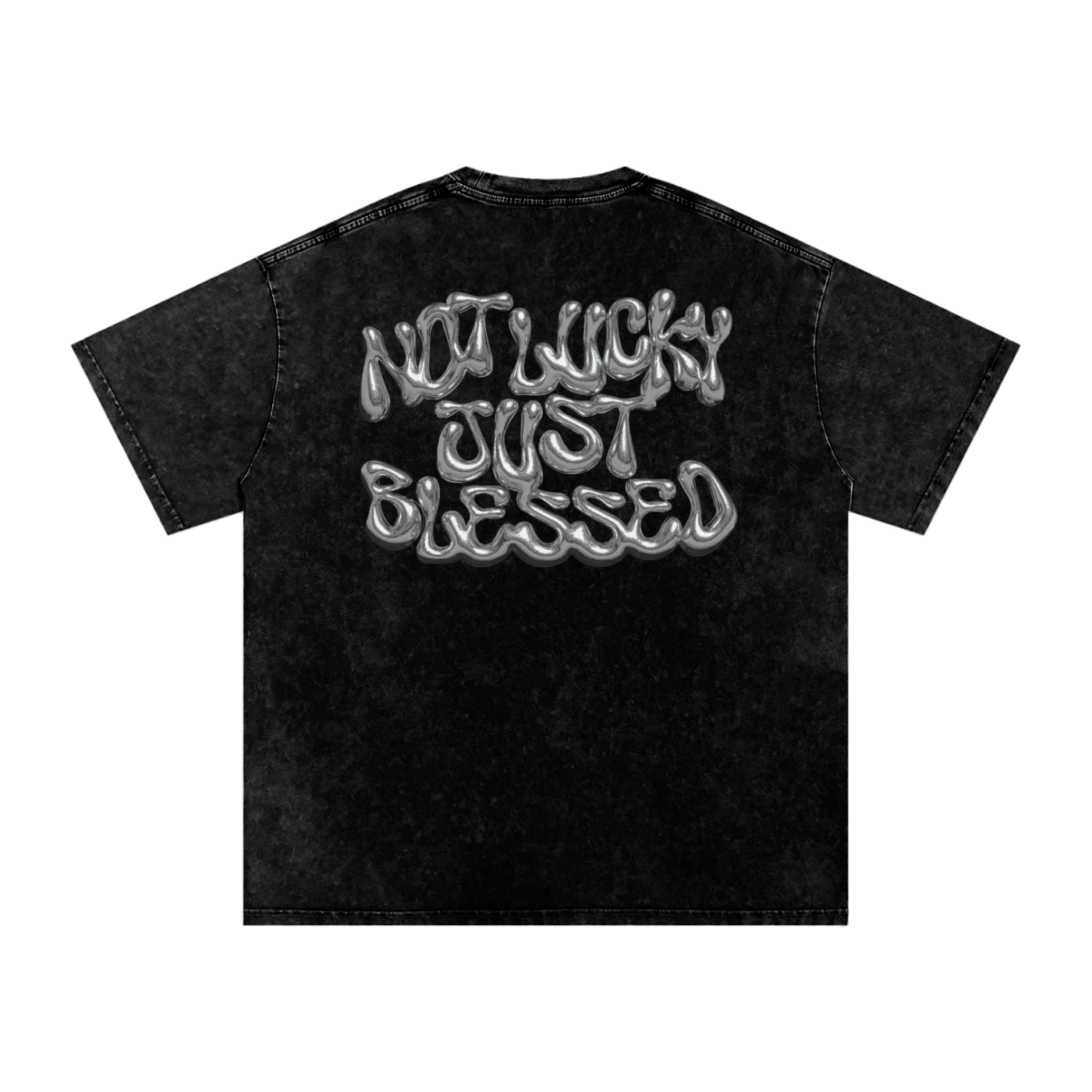 Snow Washed Oversized Cotton T-Shirt