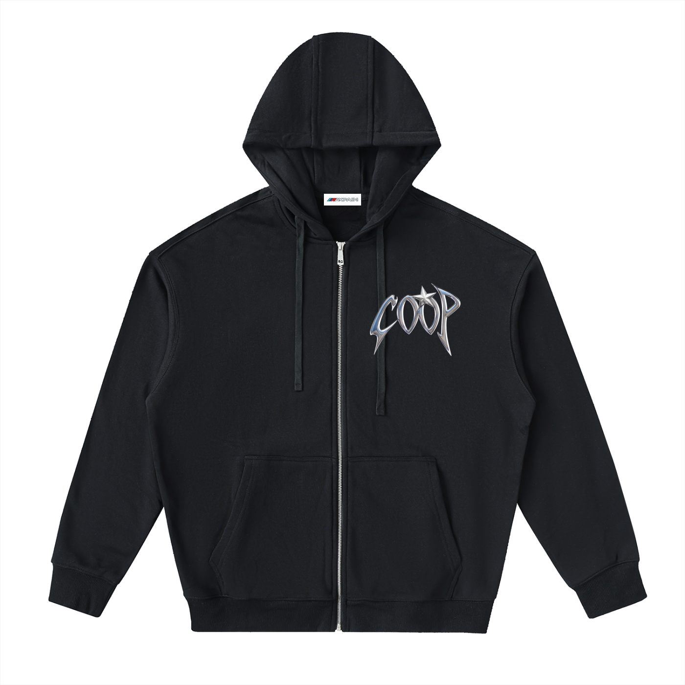 Drop-Shoulder Zip Up Hoodie