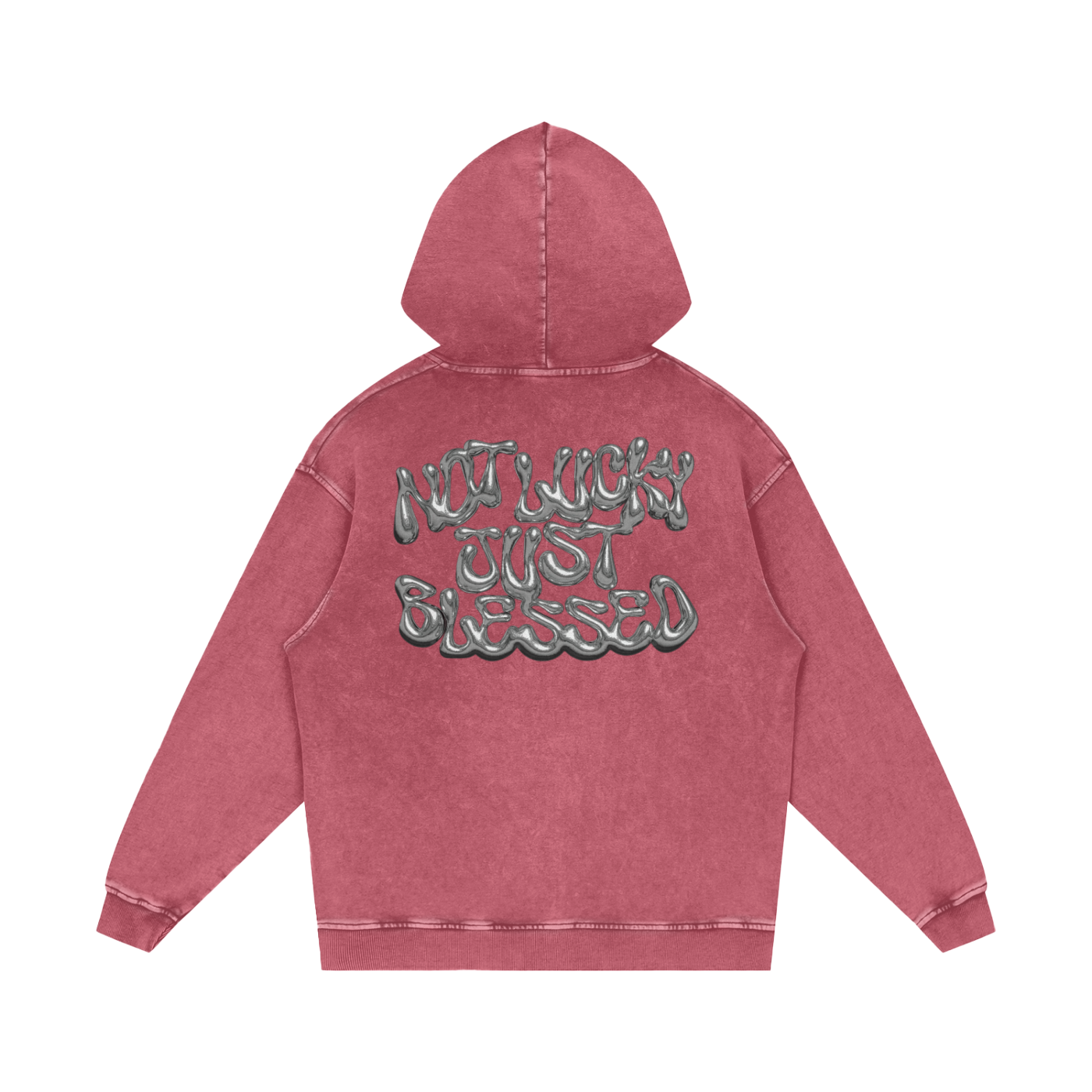 Snow Washed Loose Cotton Hoodie