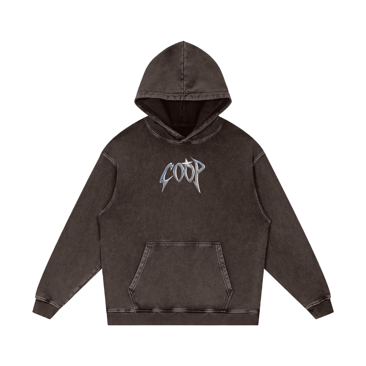 Snow Washed Loose Cotton Hoodie