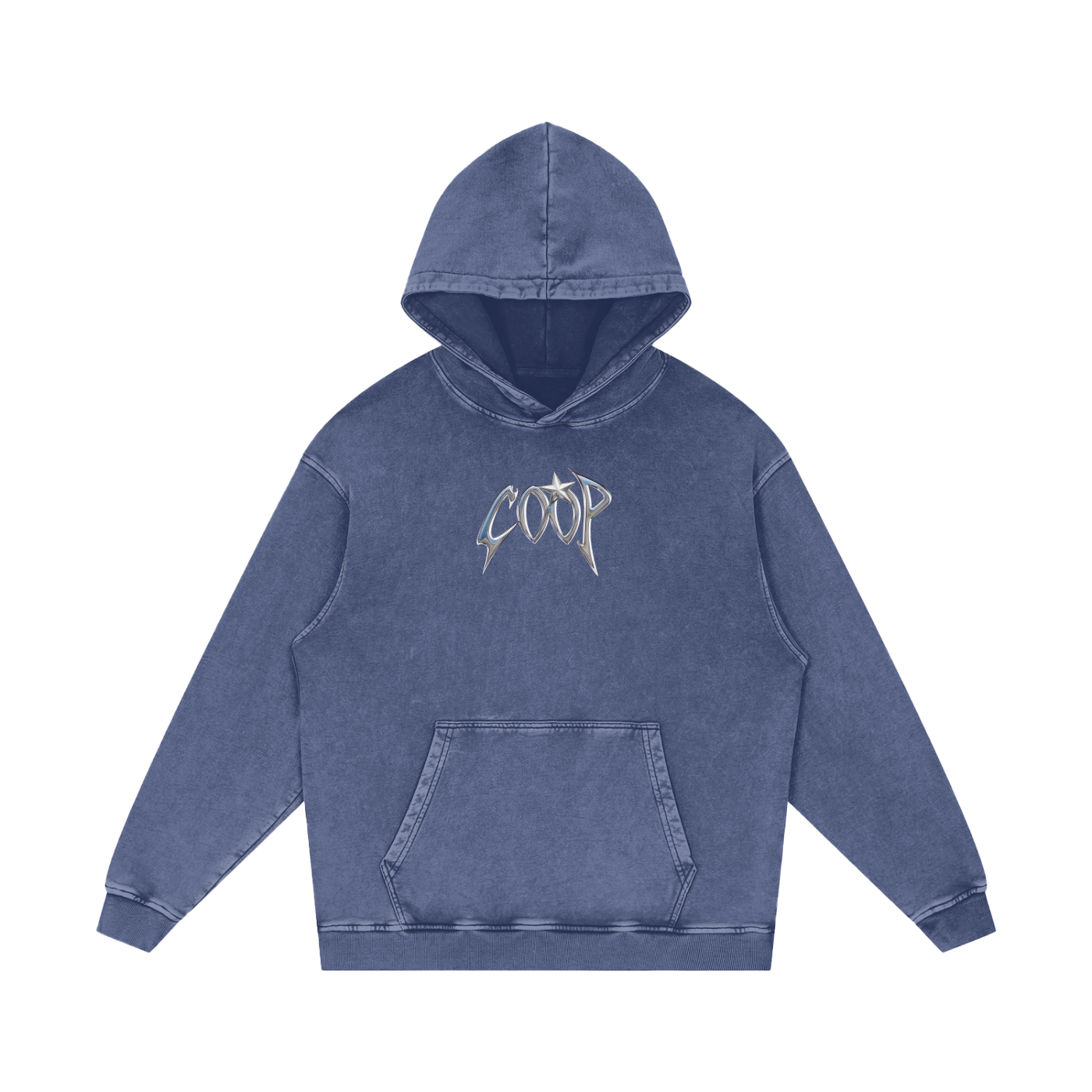 Snow Washed Loose Cotton Hoodie