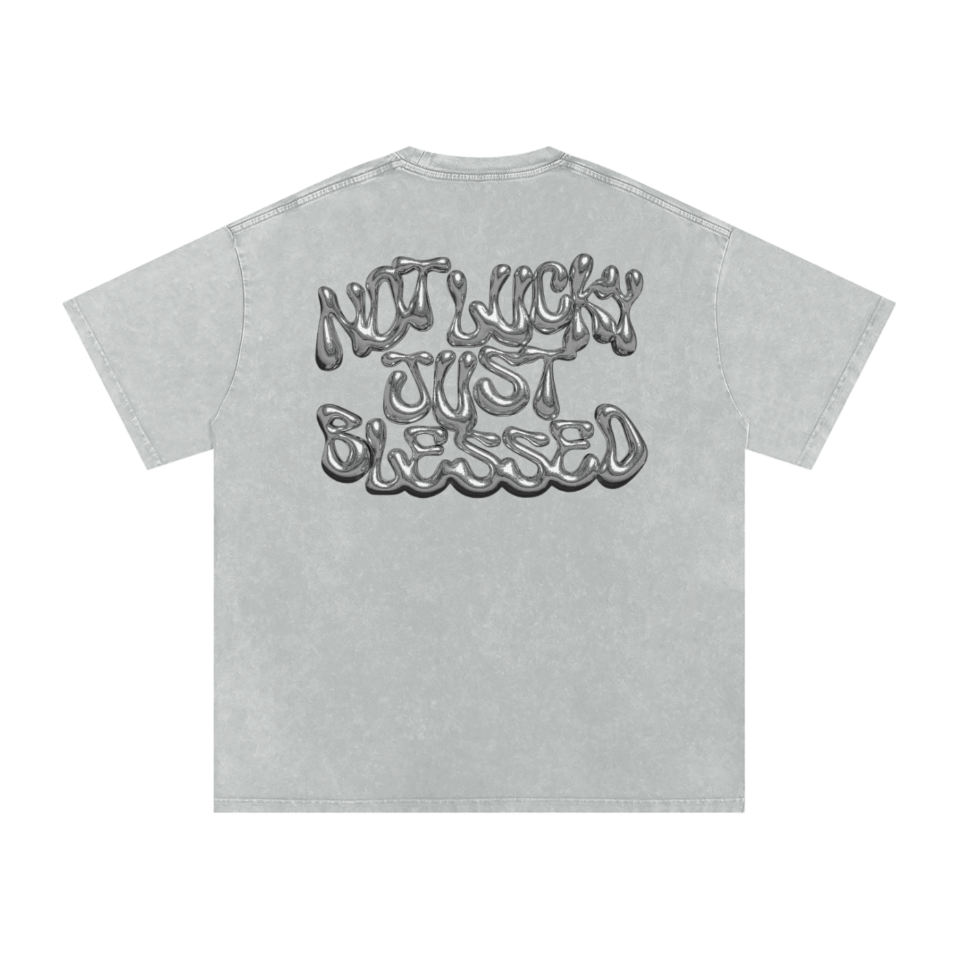 Snow Washed Oversized Cotton T-Shirt