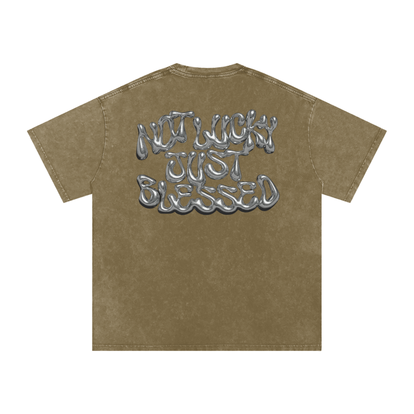 Snow Washed Oversized Cotton T-Shirt