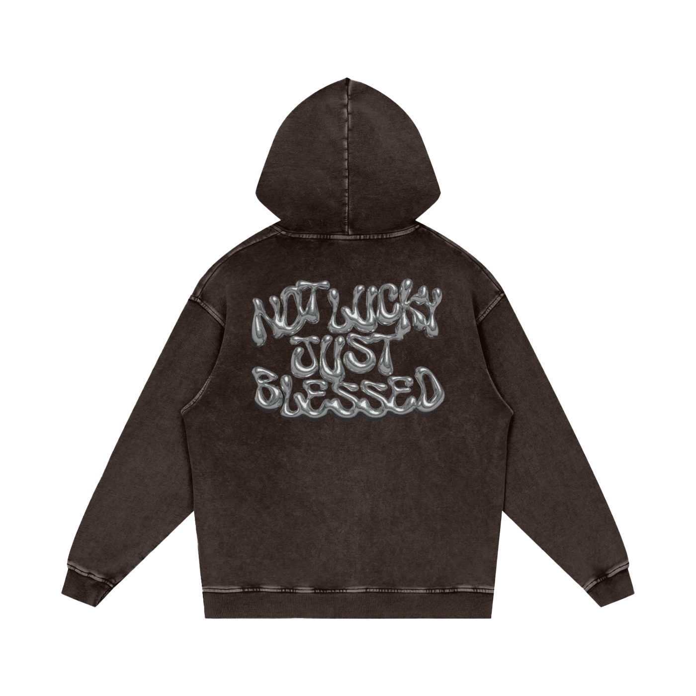 Snow Washed Loose Cotton Hoodie