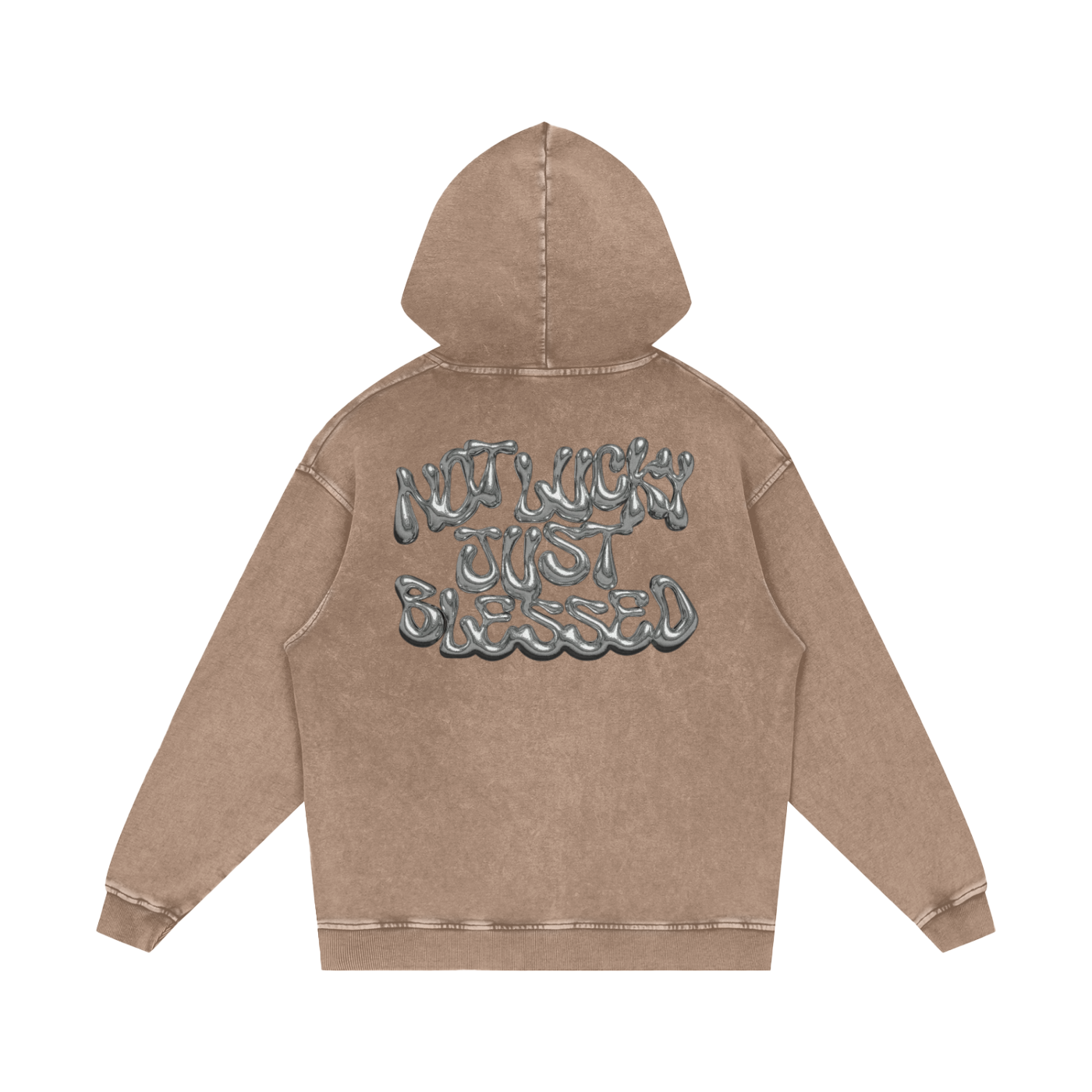 Snow Washed Loose Cotton Hoodie