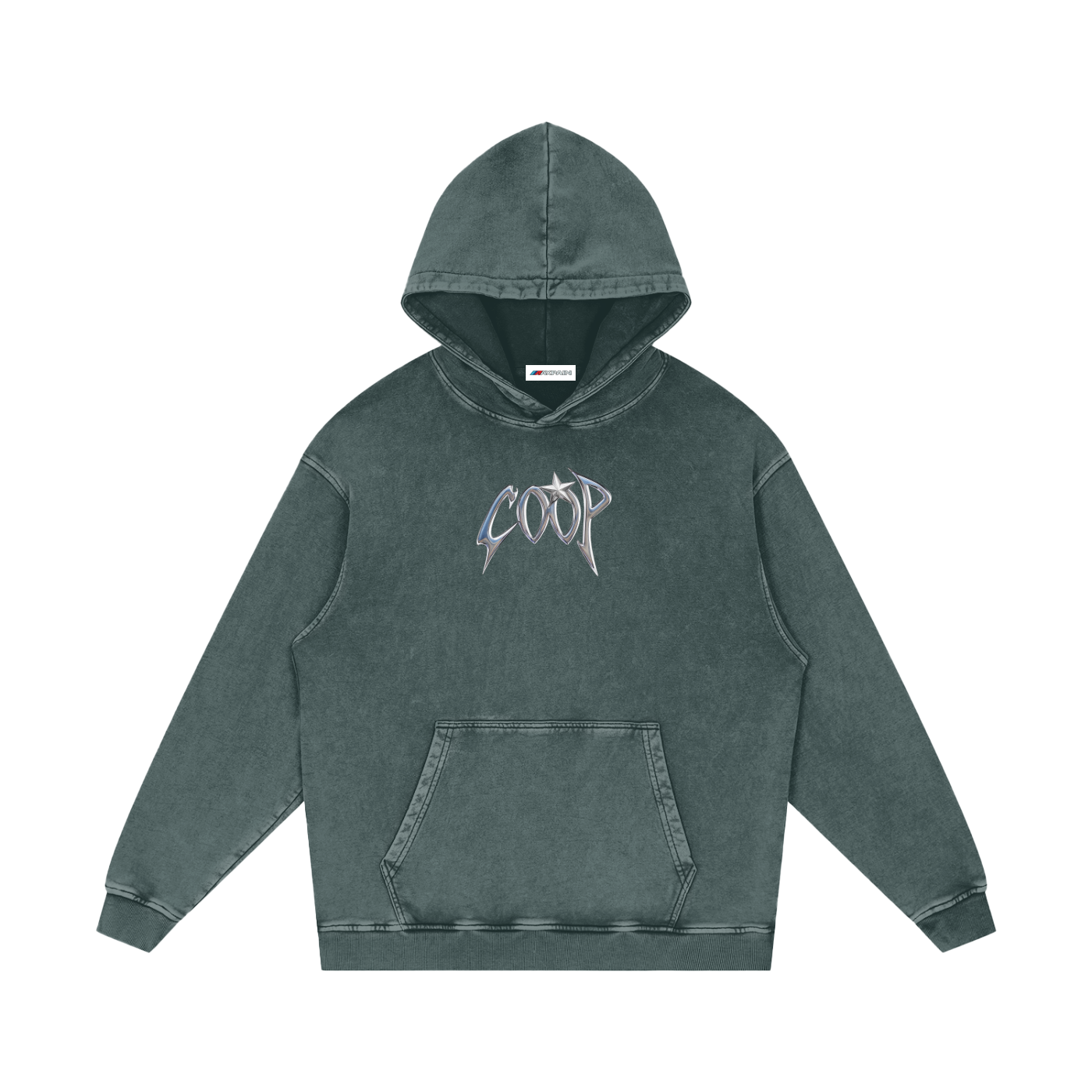 Snow Washed Loose Cotton Hoodie