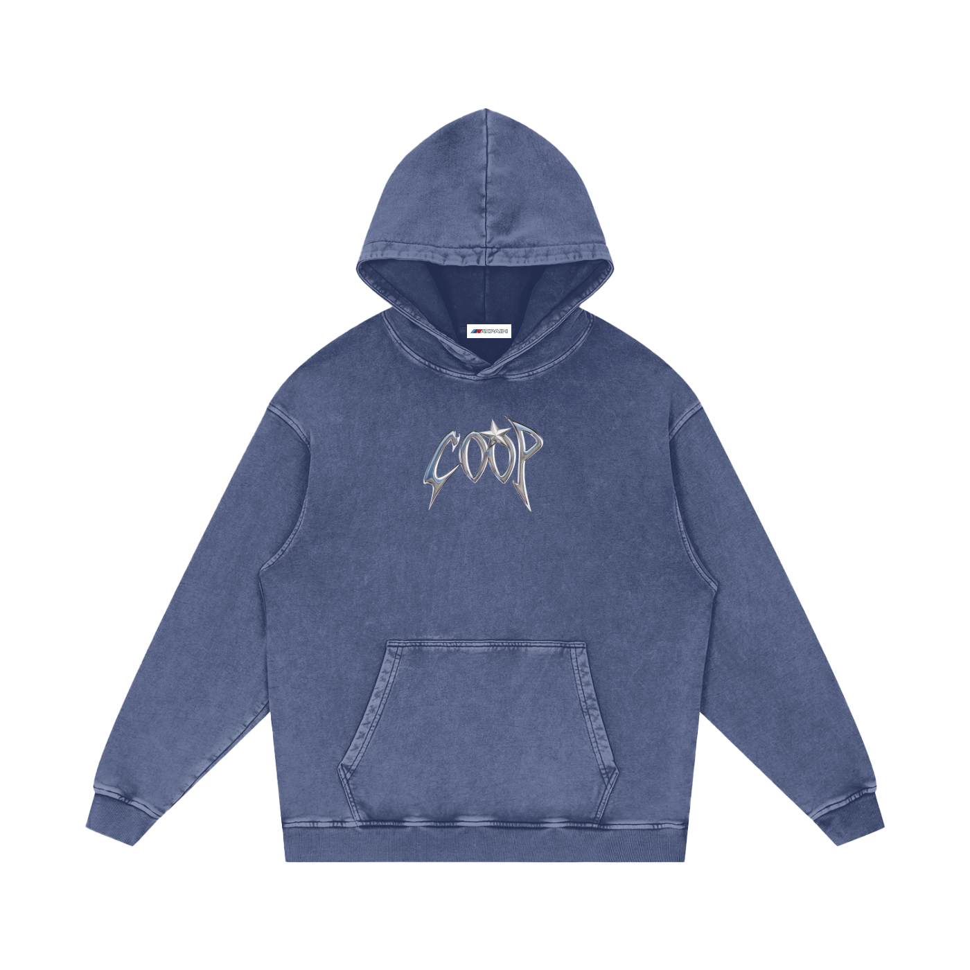 Snow Washed Loose Cotton Hoodie