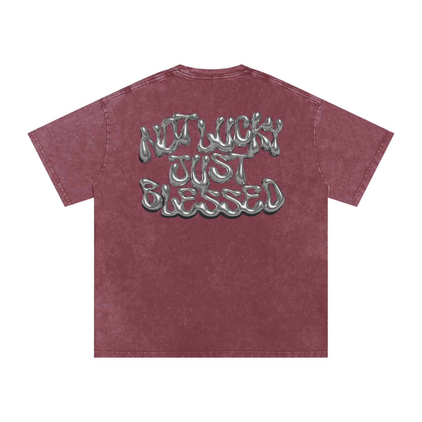 Snow Washed Oversized Cotton T-Shirt