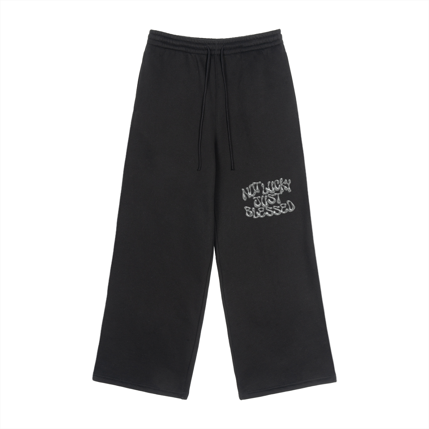 Fleece Drawstring Straight-Leg Sweatpants