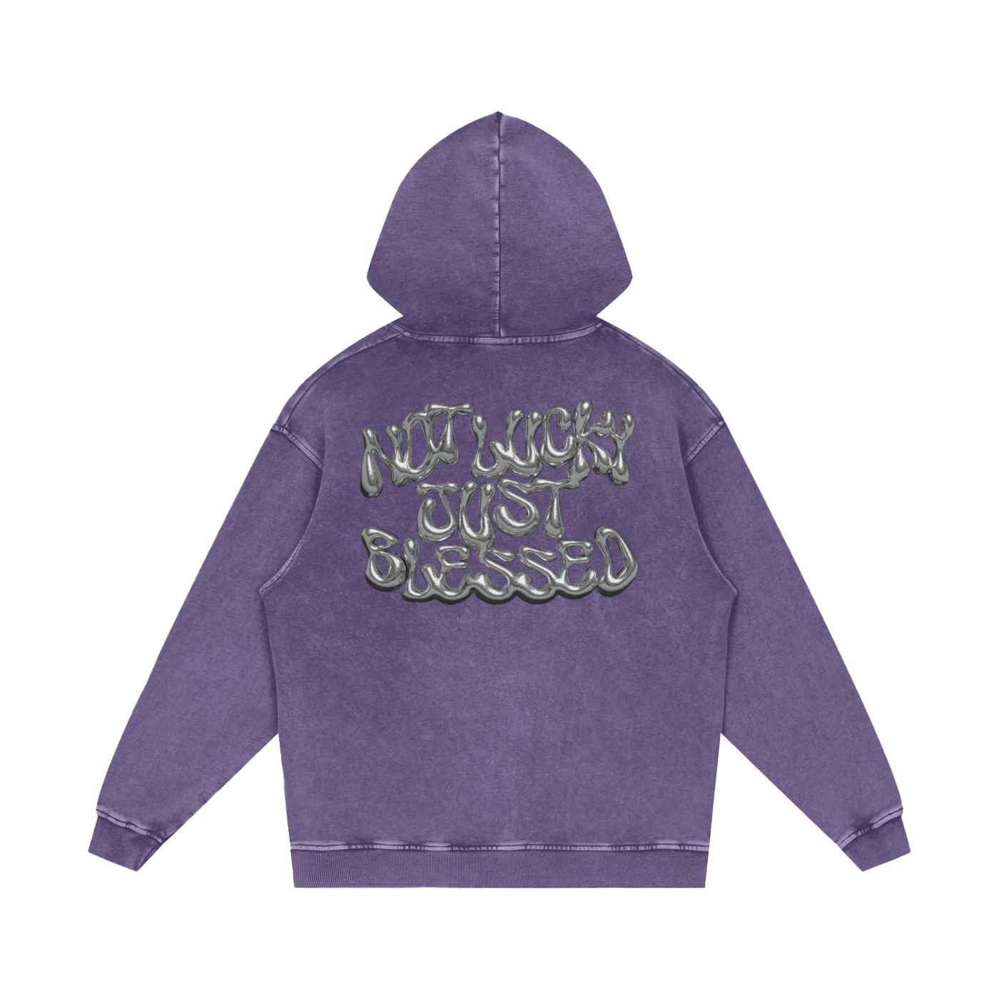 Snow Washed Loose Cotton Hoodie