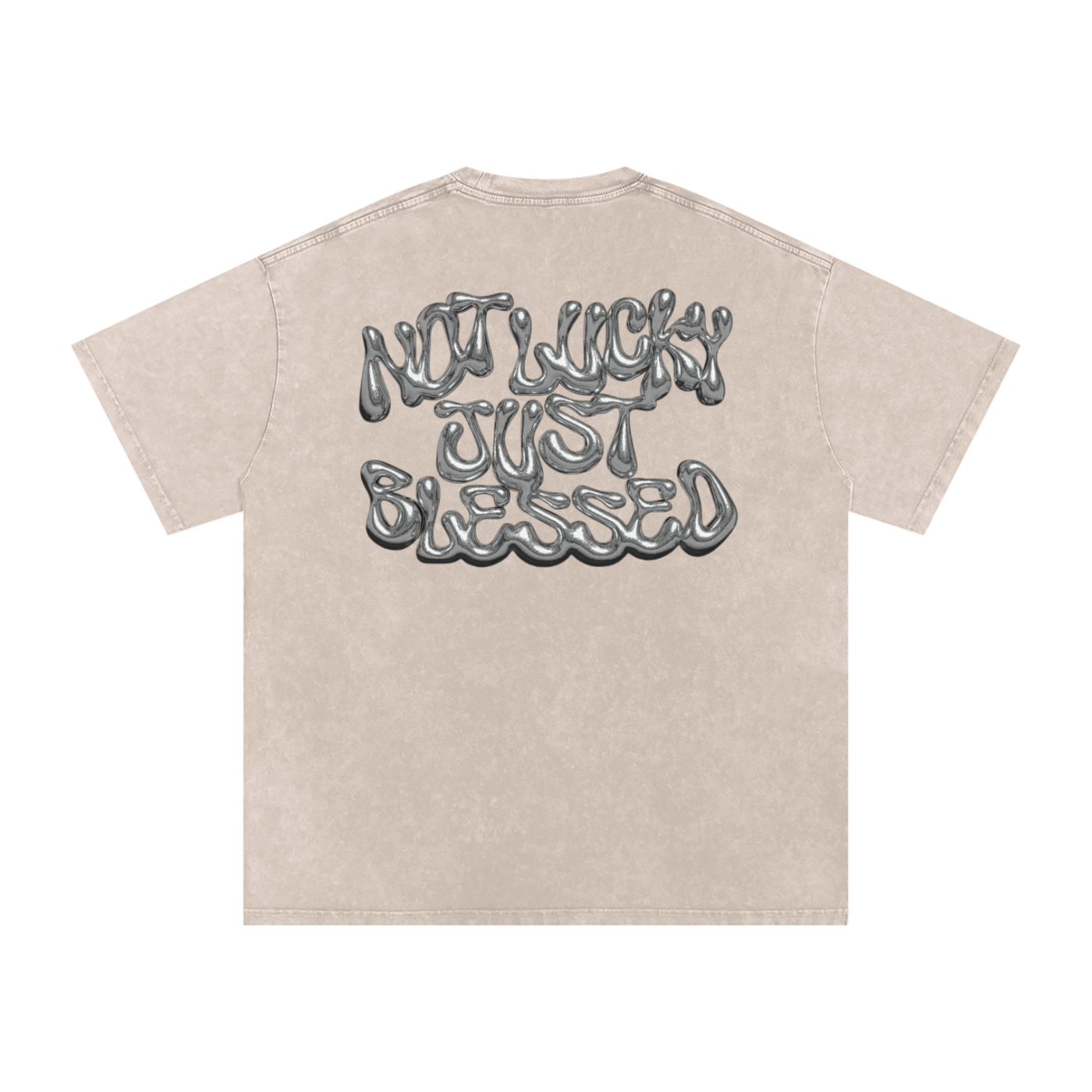 Snow Washed Oversized Cotton T-Shirt