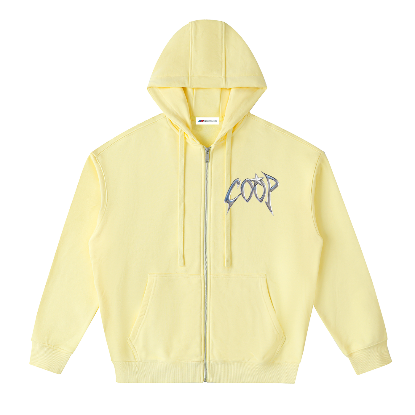 Drop-Shoulder Zip Up Hoodie