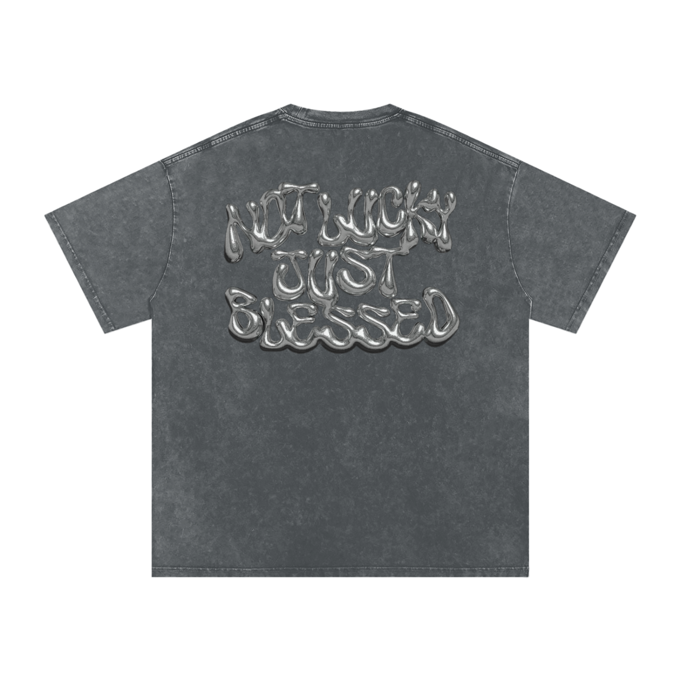 Snow Washed Oversized Cotton T-Shirt