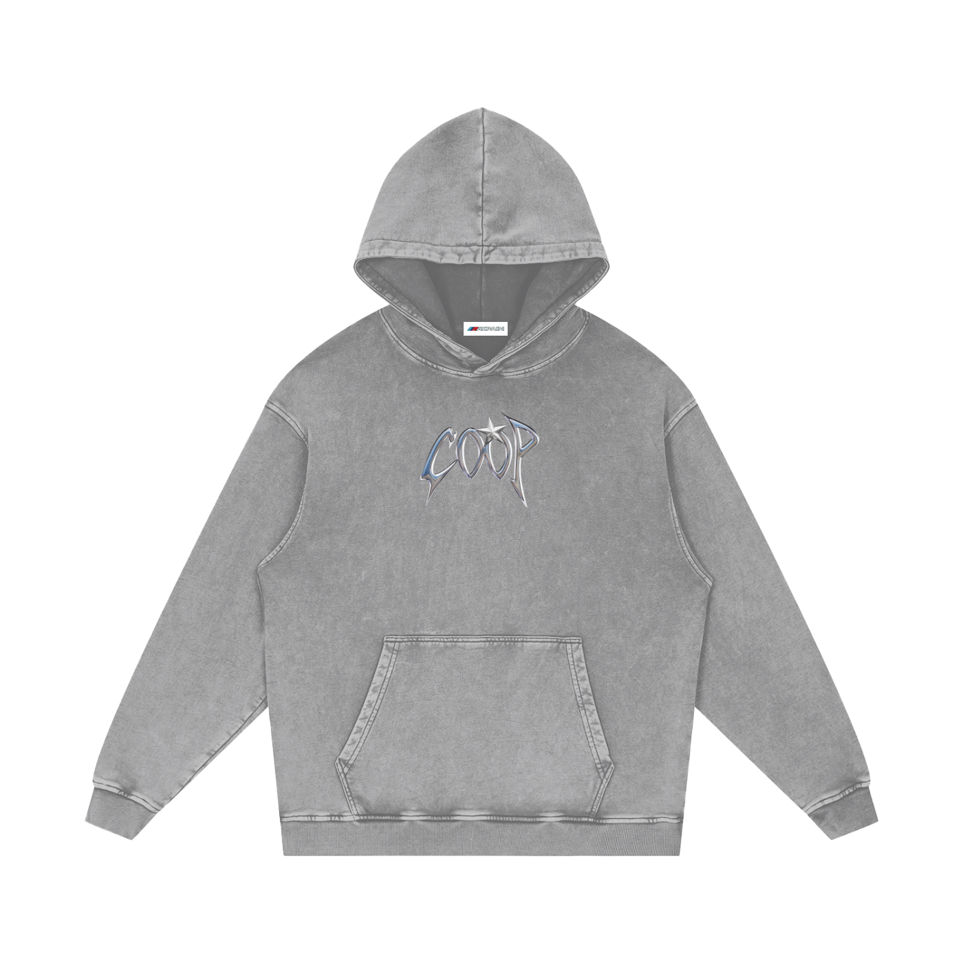 Snow Washed Loose Cotton Hoodie